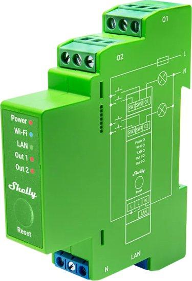 Professioneller 2-Kanal-DIN-Hutschienen-Smart-Dimmer mit Leistungsüberwachung