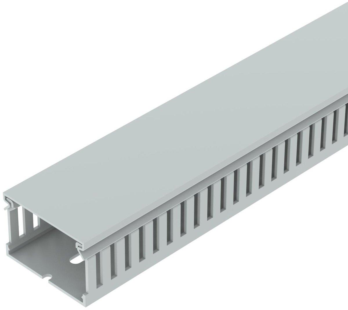 Verdrahtungskanal halogenfrei PC/ABS lichtgrau 7035 40x60 mm