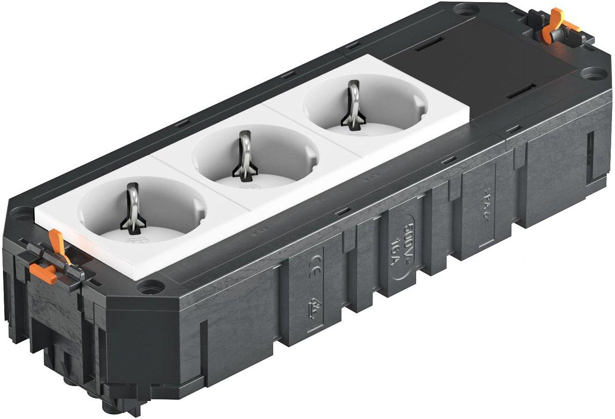 Universalträger Connect GST18 VDE 3fach weiß 208x76x45 mm