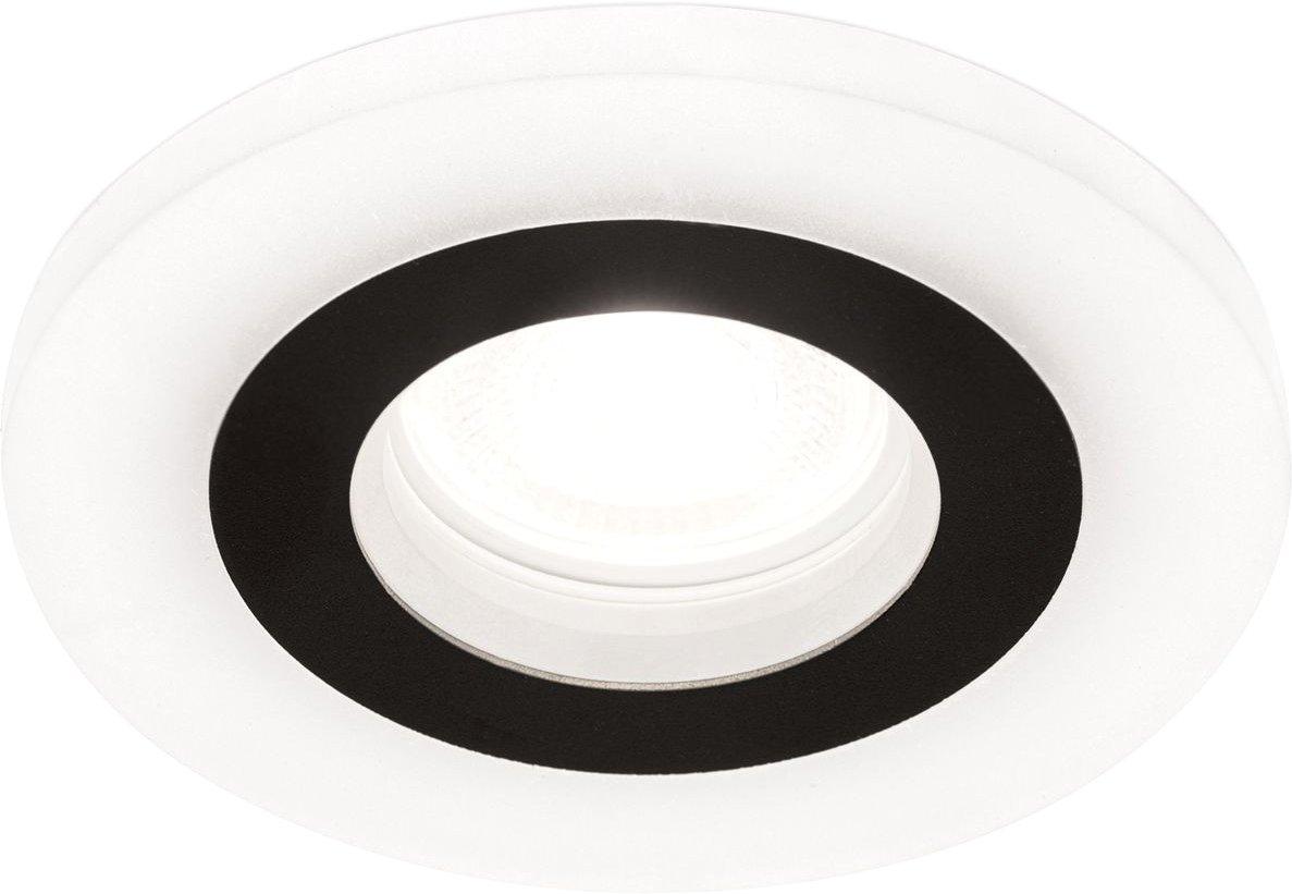 Strahler GLOW Str 10-495 schwarz/EBL exkl. GU10 mit beleuchtetem Ring