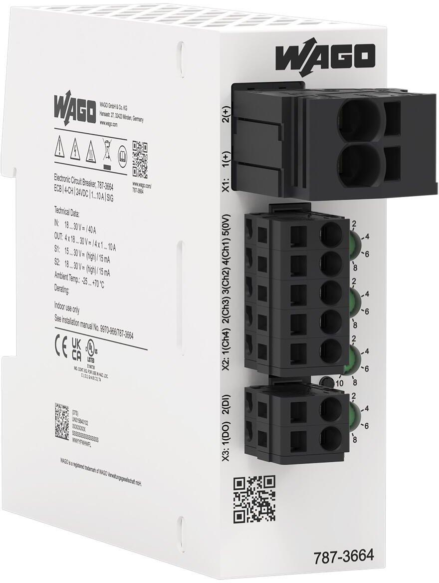 Elektronischer Schutzschalter 4-kanalig Eingangsspannung DC 24 V