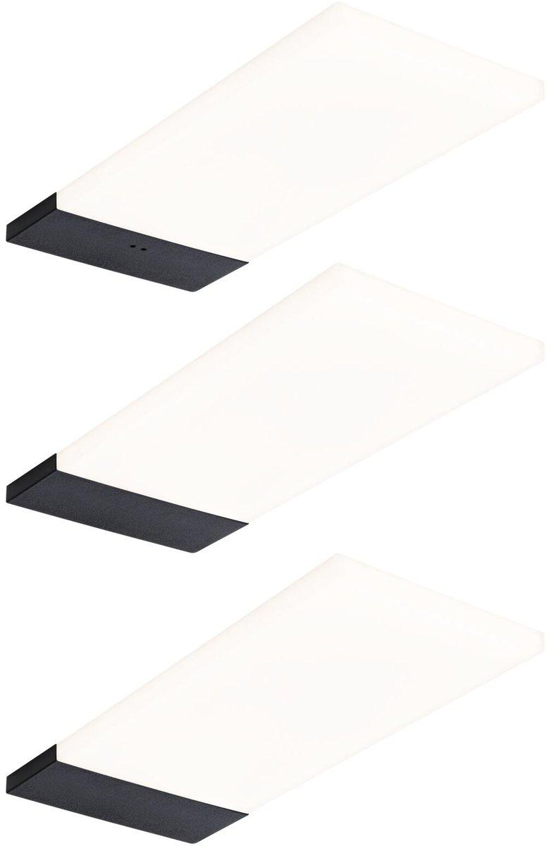Unterbauleuchte Set Bredo PIR 3x2,5W 3000K 12V Schwarz 180lm 3000K