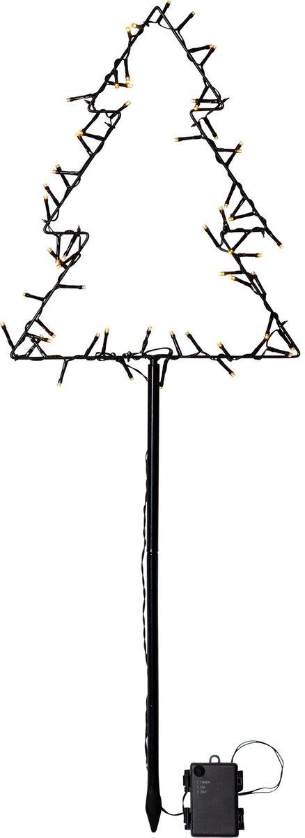 Led-Erdspiess-Baum 60xLED Schwarz H-900mm