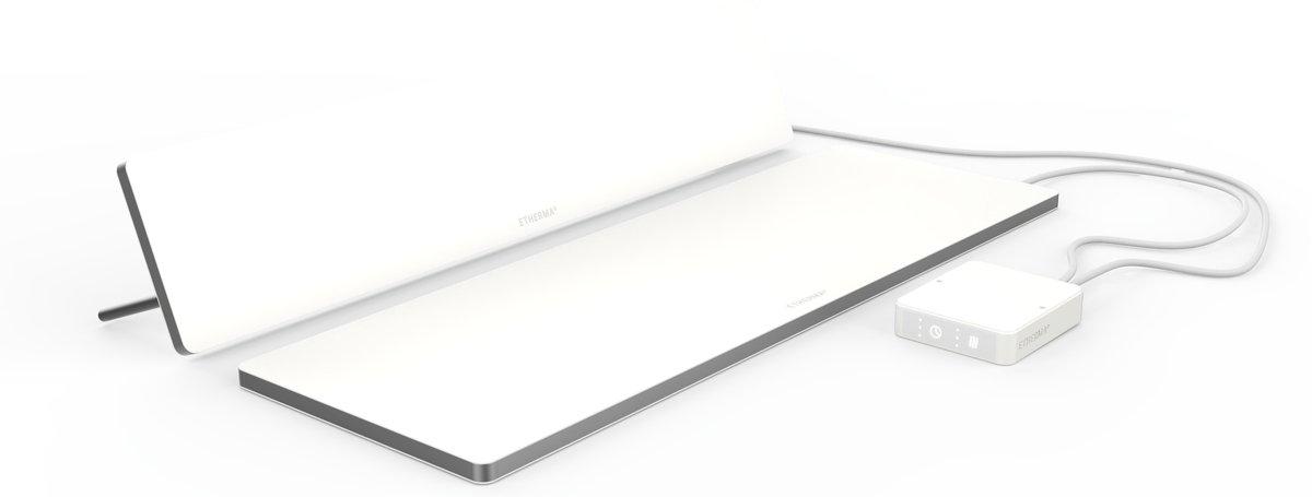 Arbeitsplatzheizung Set bestehend aus LAVA-DESK TOP & SUB Weiß 230V