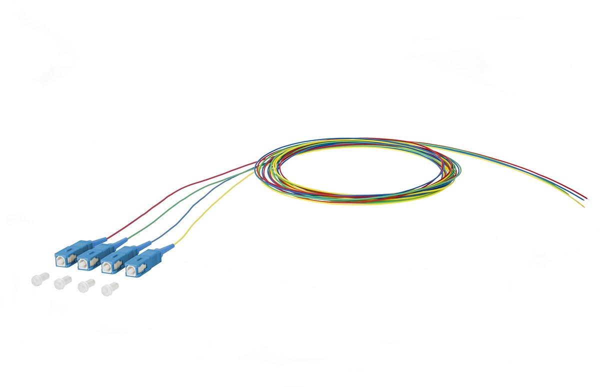 OpDAT Pigtail SC-UPC, OS2, 4 Farben