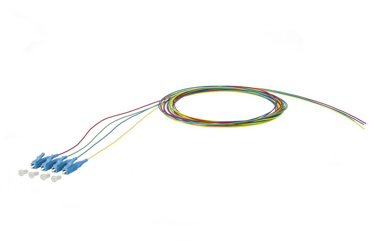 OpDAT Pigtail LC-UPC, OS2, 4 Farben