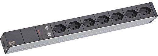 19 Zoll 1HE 7xCH T23 90 Grad 1xÜberspannungsschutz Zuleitung 3,0m CH T23