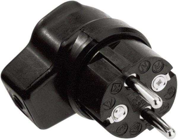 Vollgummi-Winkelstecker in schwarz