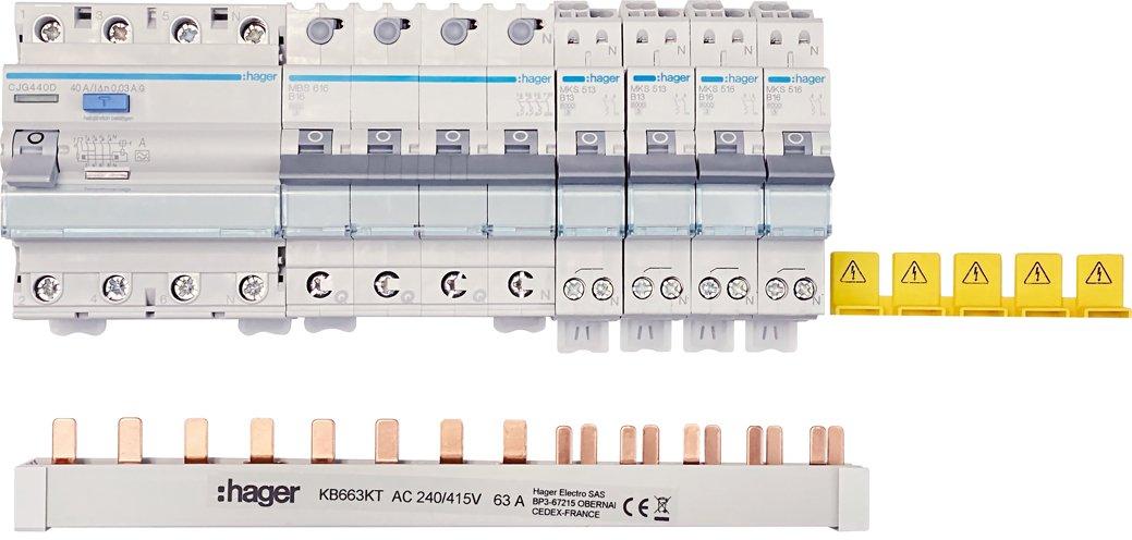 Wohnungspaket Kleinverteiler 12PE (inkl. Verschienung)