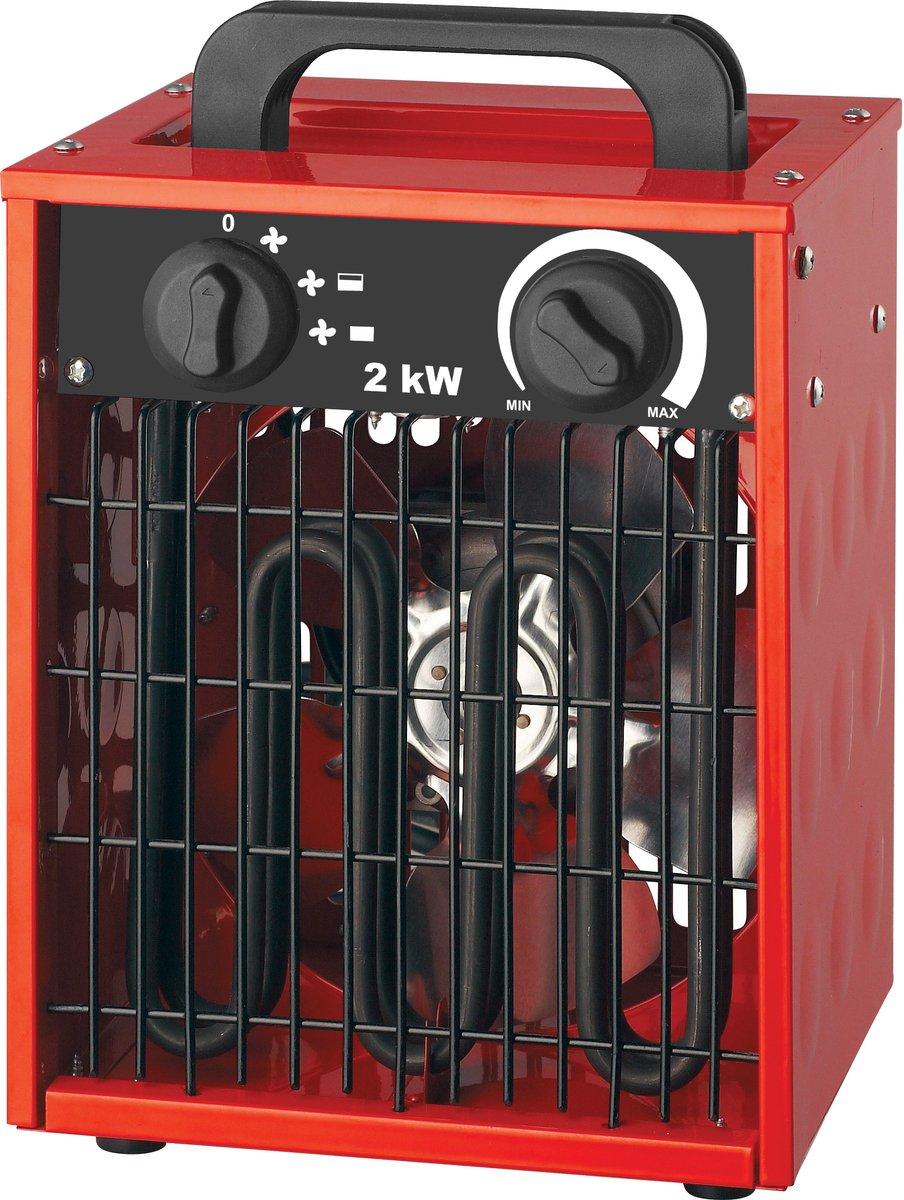 Industrie-Heizlüfter 2000 Watt rot/schwarz