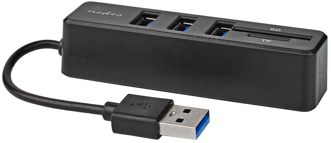 USB-Hub 3x USB-A microSD und SD schwarz CCGB60250BK01