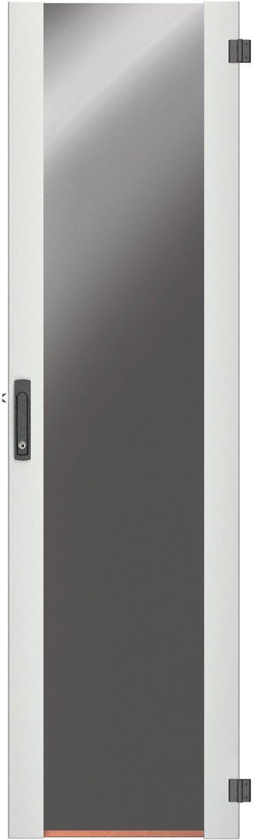 Tür für PRO 42HE B=800 Glas 1-teilig SH RAL7035 mit Schwenkhebel