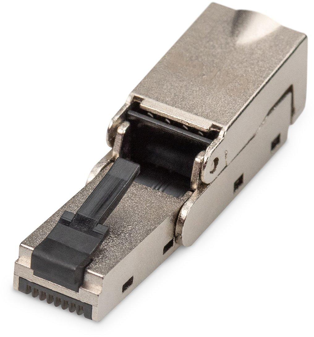 RJ45 Stecker STP Kat.6A feldkonfektionierbar abwinkelbar