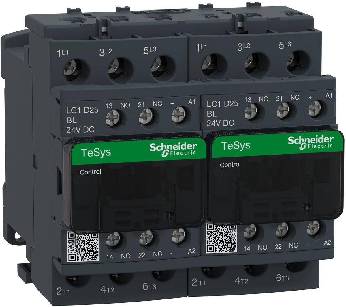 Wendeschützkombination 3p+1S+1Ö 11kW/400V/AC3 25A Spule 24V DC