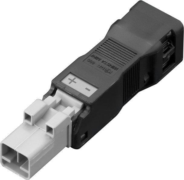 Stecker für Durchgangsverdrahtung 2-polig 24 V DC