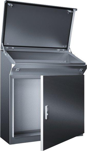Standpult Edelstahl 1.4301 1-türig BH 600x960 mm Tiefe unten/oben 400x480 mm