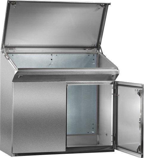 Standpult Edelstahl 1.4301 2-türig BH 1000x960mm Tiefe unten/oben 400x480