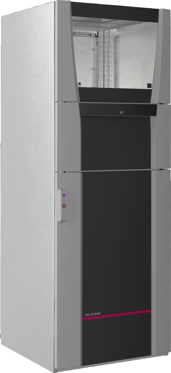 PC-Schranksystem B 600mm Sichttür Geräteboden Klapplade