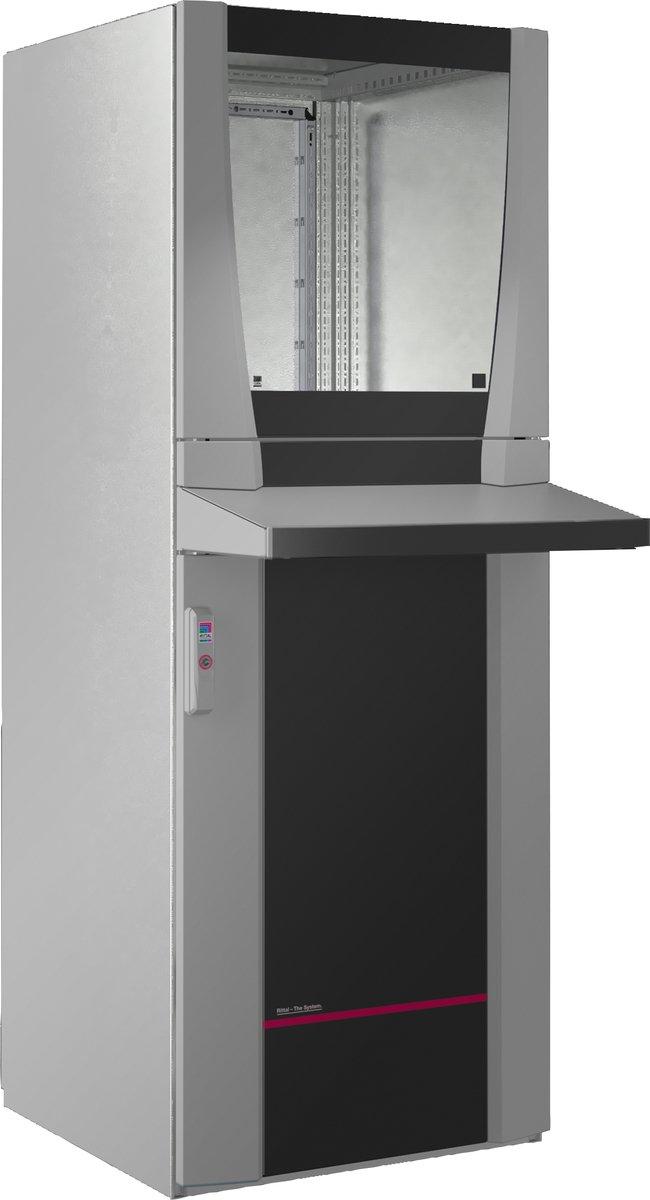 PC-Schranksystem B 600mm Sichttür Geräteboden Pultvorbau