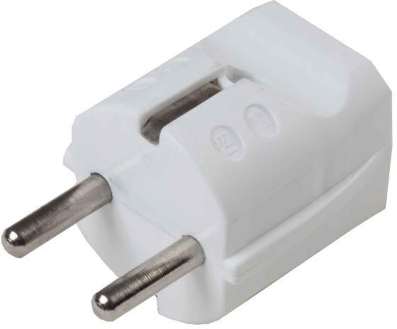 SCHUKO-Stecker PVC grau
