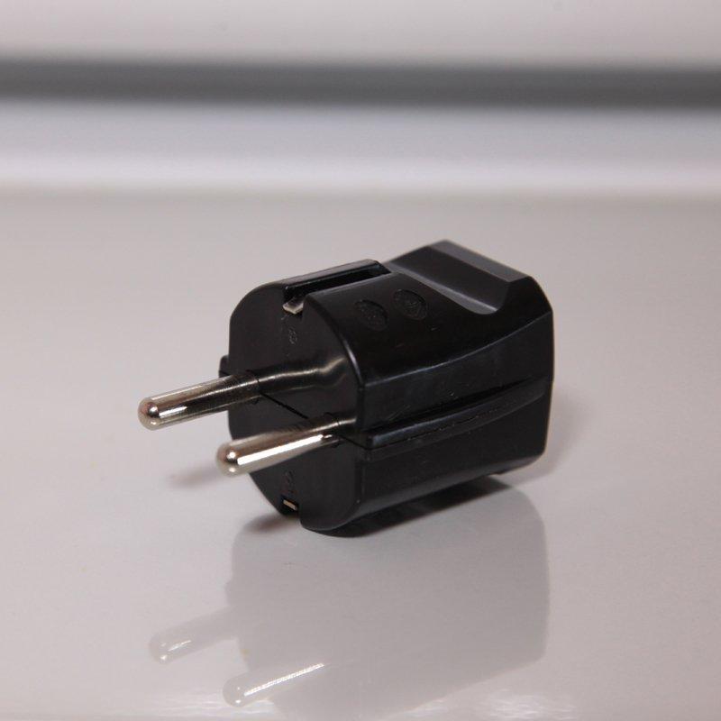 SCHUKO-Stecker PVC schwarz