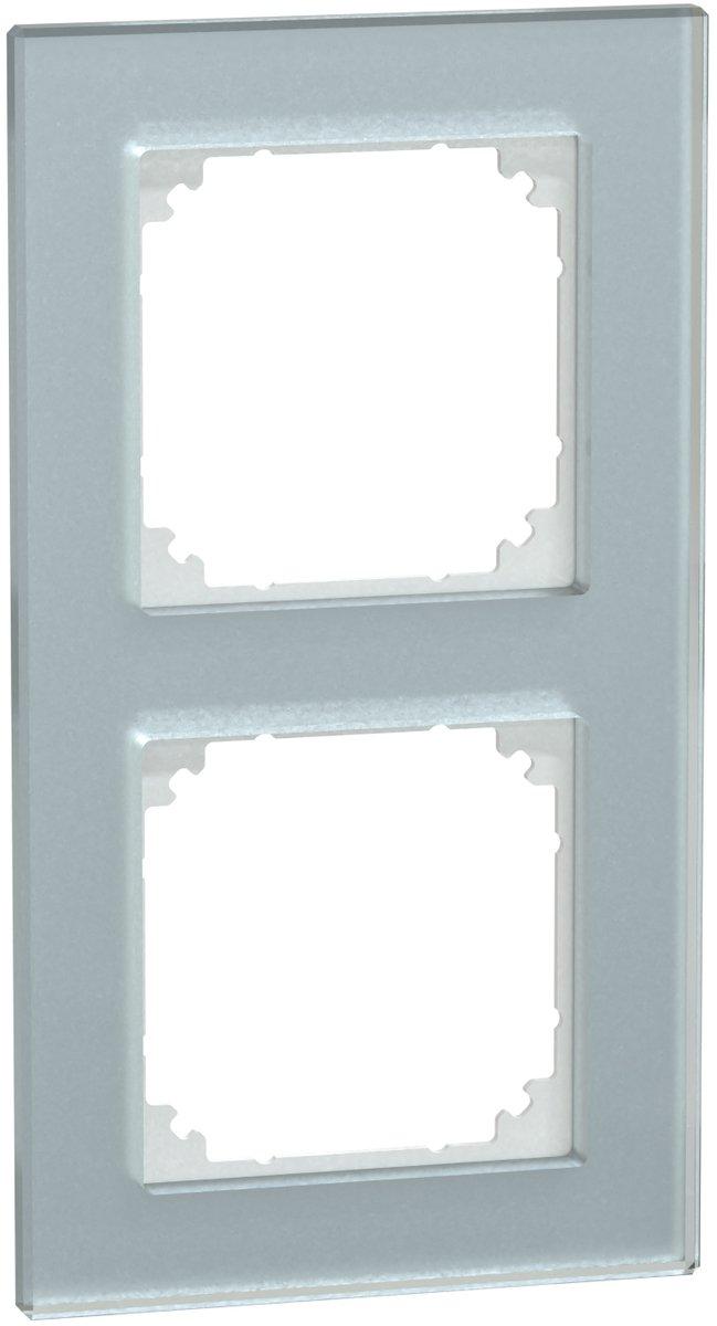 Echtglasrahmen 2fach Kristallweiß M-Plan