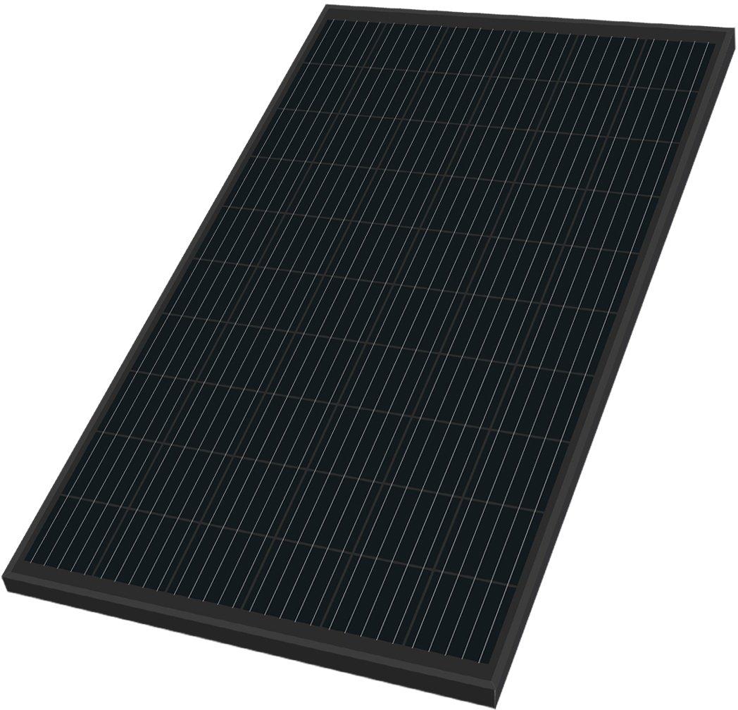 PV-Modul 325 Wp Alpin black Vollzelle mit 4 mm gehärtetem Antireflex-Solarglas