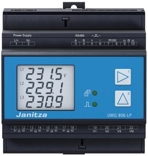 Multifunktionaler Energieanalysator 90 x 90 x 63,5 mm