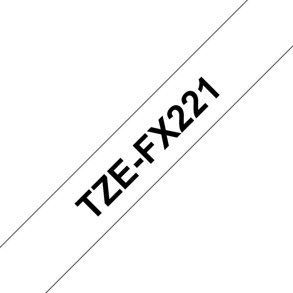 TZe-FX221 Flexi-Tape – schwarz auf weiß