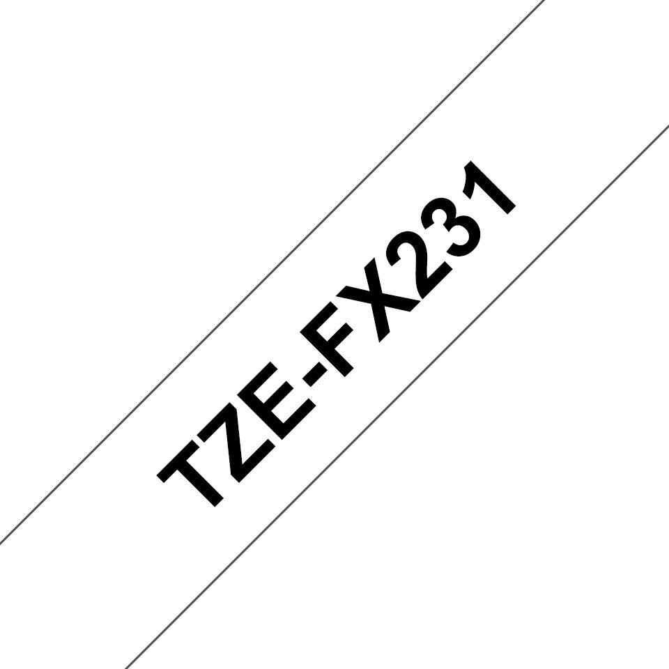 TZe-FX231 Flexi-Tape – schwarz auf weiß