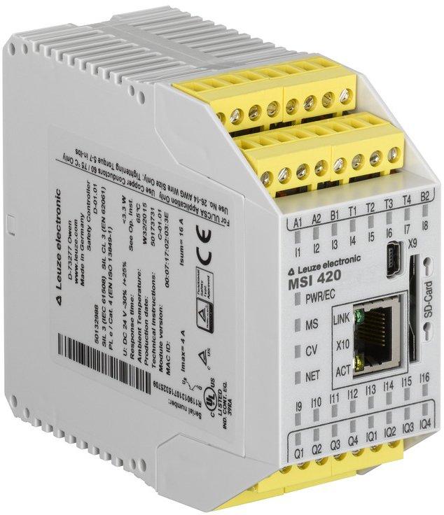 Sich. Steuerung: Modular erweiterbare 24 sichere I/Os 4 A 32P