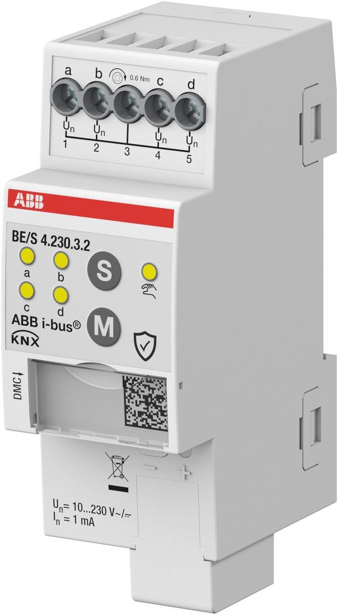 Binäreingang 4-fach 10-230 V mit manueller Bedienung