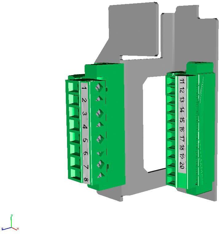 Multistecker P10 steckbar für Hilfskontakte Sicherungsüberwachung und Motorantrieb