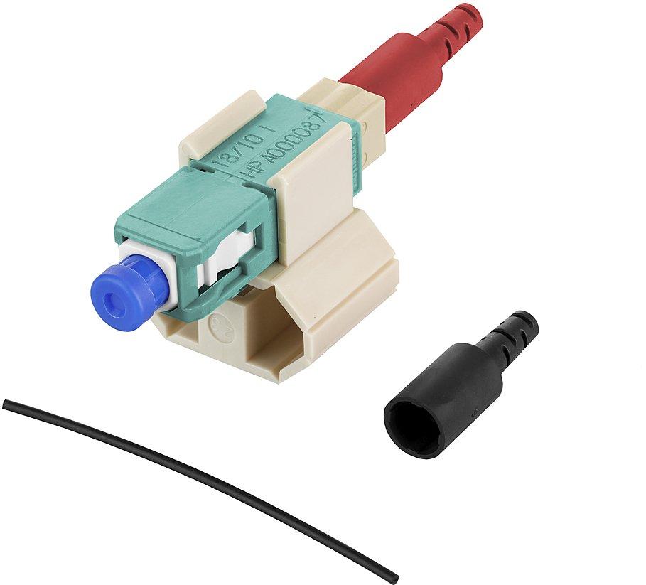 OpDAT FASTTM Hybrid Steckerbausatz SC PC OM3/OM4 10 Stück für Adern