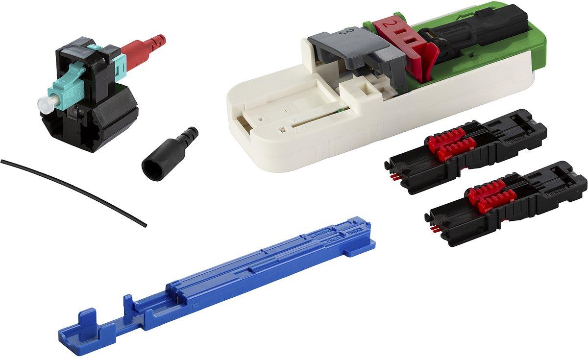 OpDAT FASTTM Hybrid Steckerbausatz LC PC OM3/OM4 20 Stück f Adern ink. Werkzeug