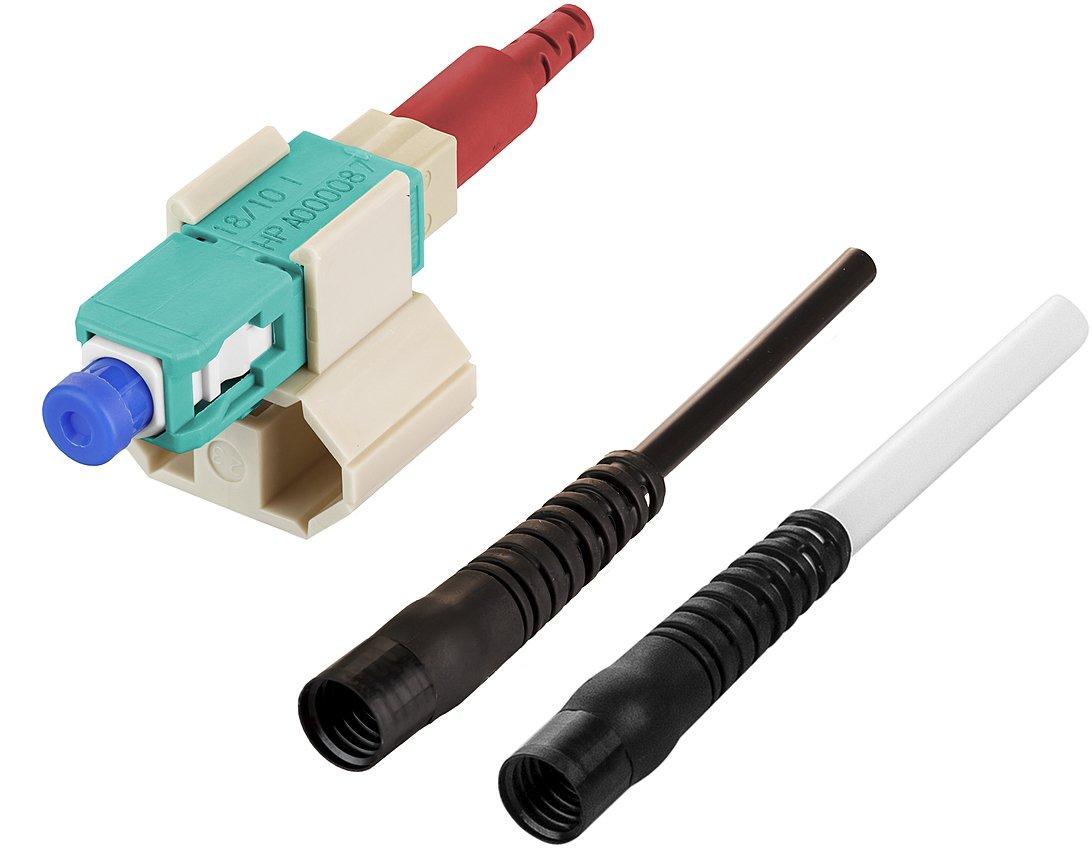 OpDAT FASTTM Hybrid Steckerbausatz SC PC OM3/OM4 10 Stück für Kabel