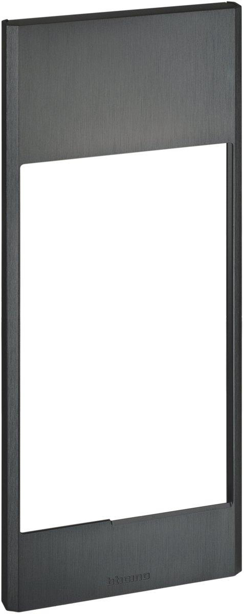 3-moduliger Abdeckrahmen bestehend aus recyceltem Aluminium schwarz