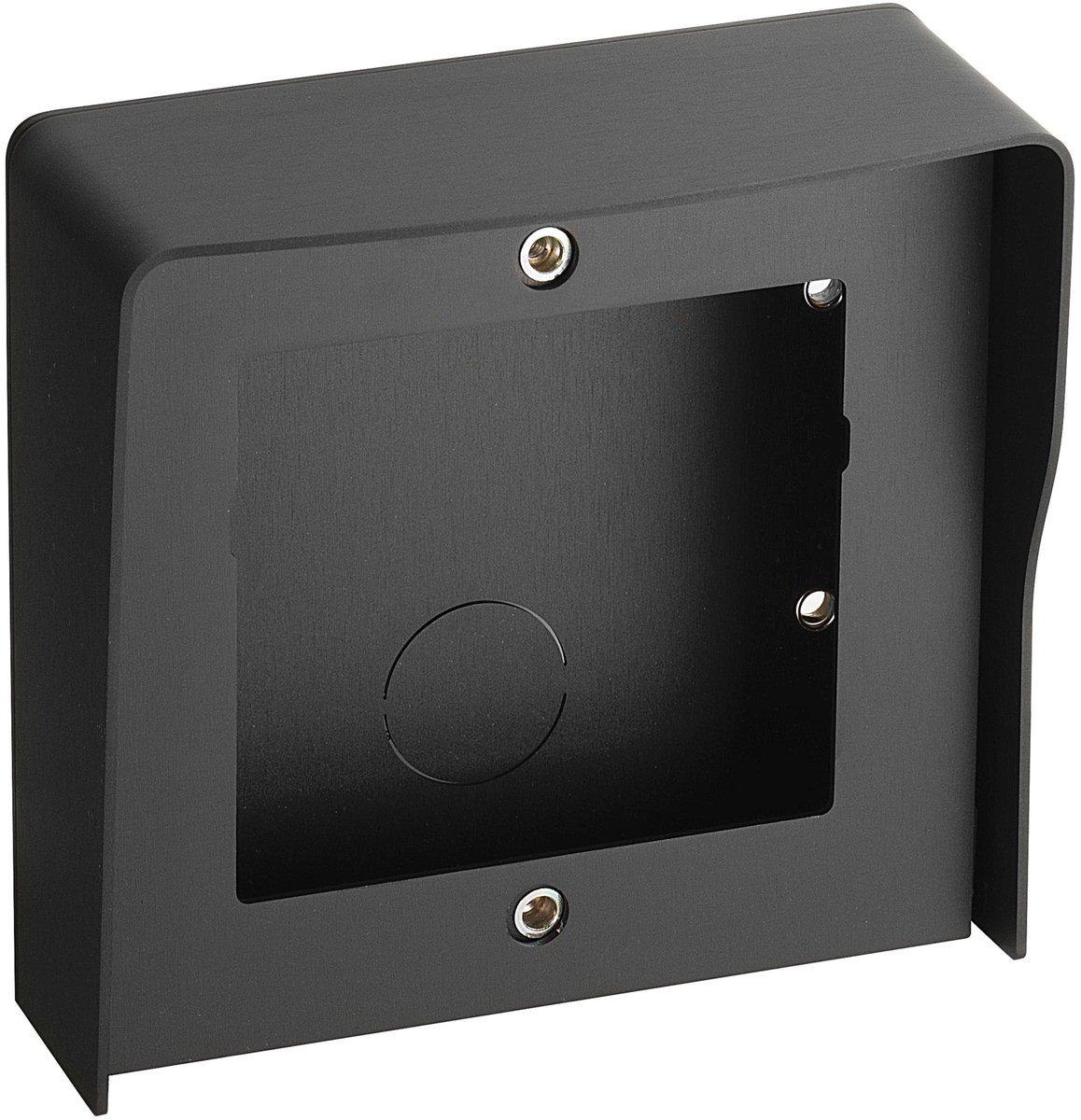 1-moduliges Aufputzgehäuse LINEA 5000 m Regendach für 1-modulige Geräte schwarz