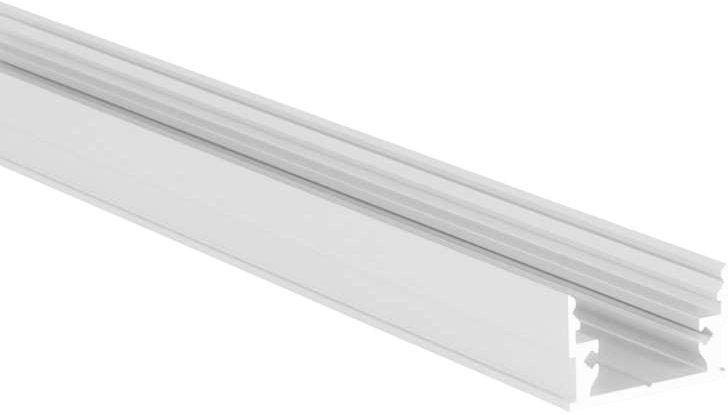 ALUMINIUM PROFILE M-LINE LOW 2 m Tol: 0/+3 mm Alu et weiss