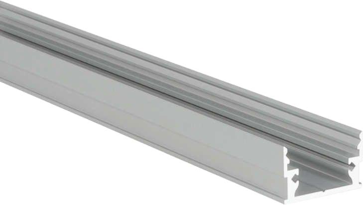 ALUMINIUM PROFILE M-LINE LOW 3 m Tol: 0/+4 mm Alu eloxiert silber