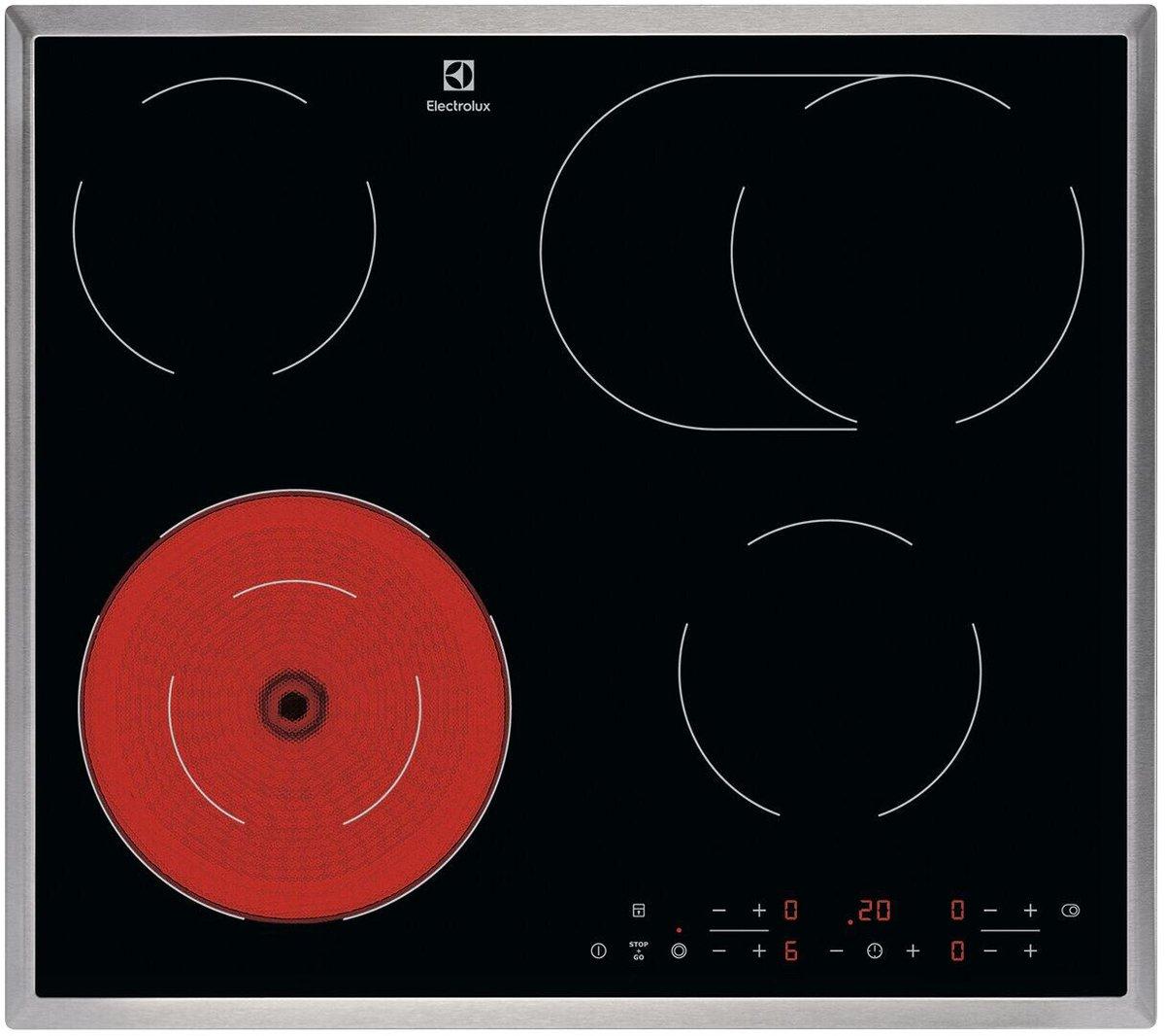 Autarkes Kochfeld Strahlenbeheizt 60 cm Edelstahlrahmen Aufliegend