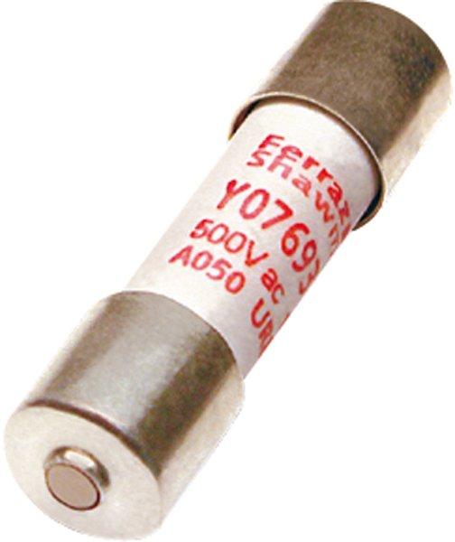 Sicherung zylindrisch aR Gr.10x38 500VAC 25A mit Schlagbolzen