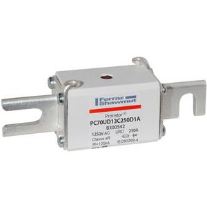 Sicherung aR Gr.70 1250VAC 250A DIN110 Kontaktmesser und Schlagbolzen