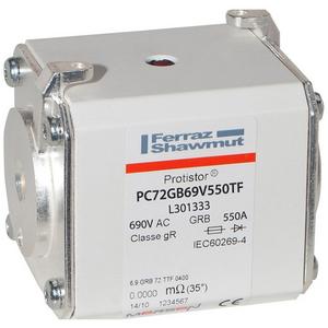 Sicherung gR Gr.72 690VAC 550A TTF Gewindeanschluss M10 und Schlagbolzen