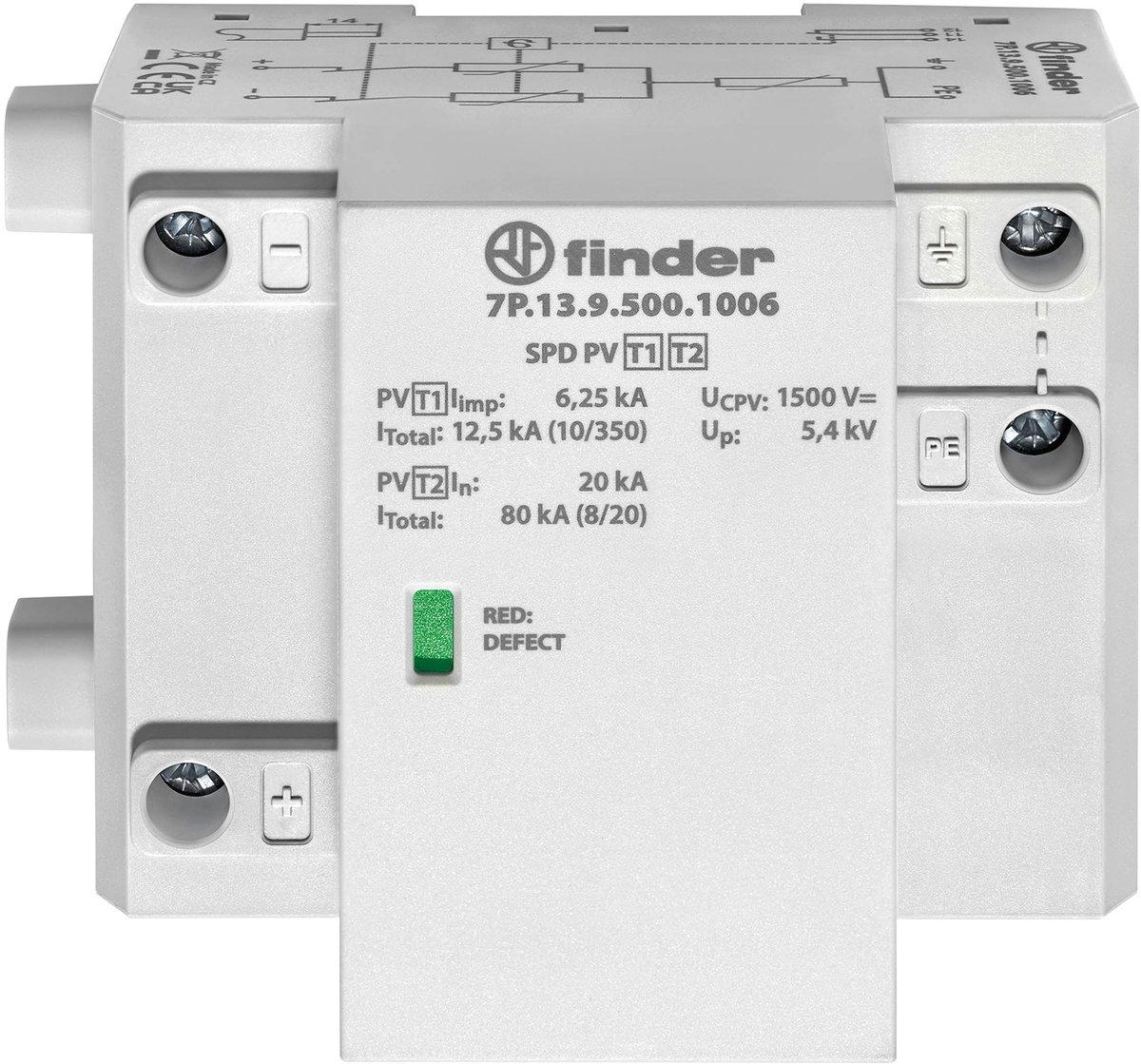 Blitz- und Überspannungsableiter Typ 1 + 2 für Photovoltaikanlagen bis 1500 V DC