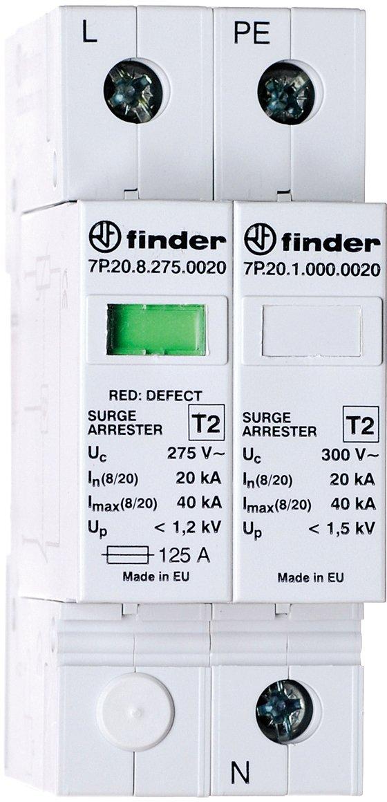 Überspannungsableiter Typ 2 Varistor und Funkenstrecke für 1-phasige