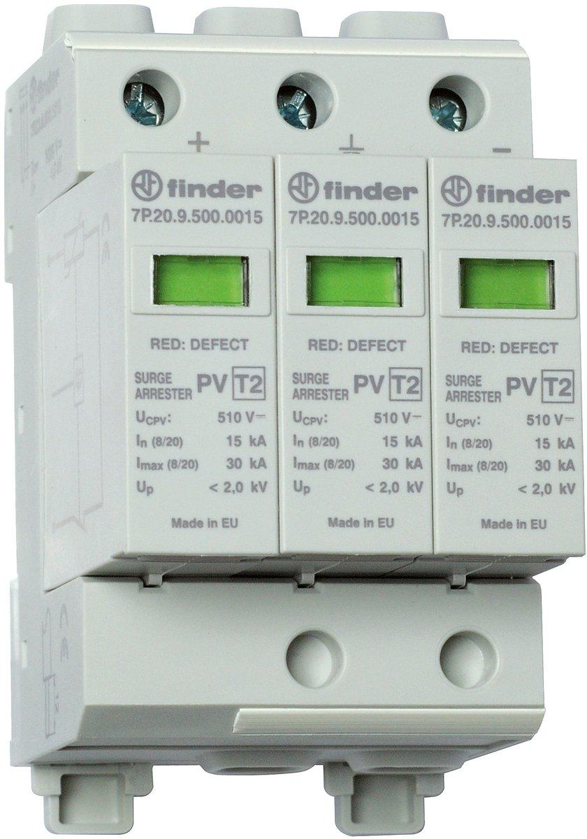 Überspannungsableiter Typ 2 Photovoltaikanlagen 1020 V DC Nennableitstrom 15 kA