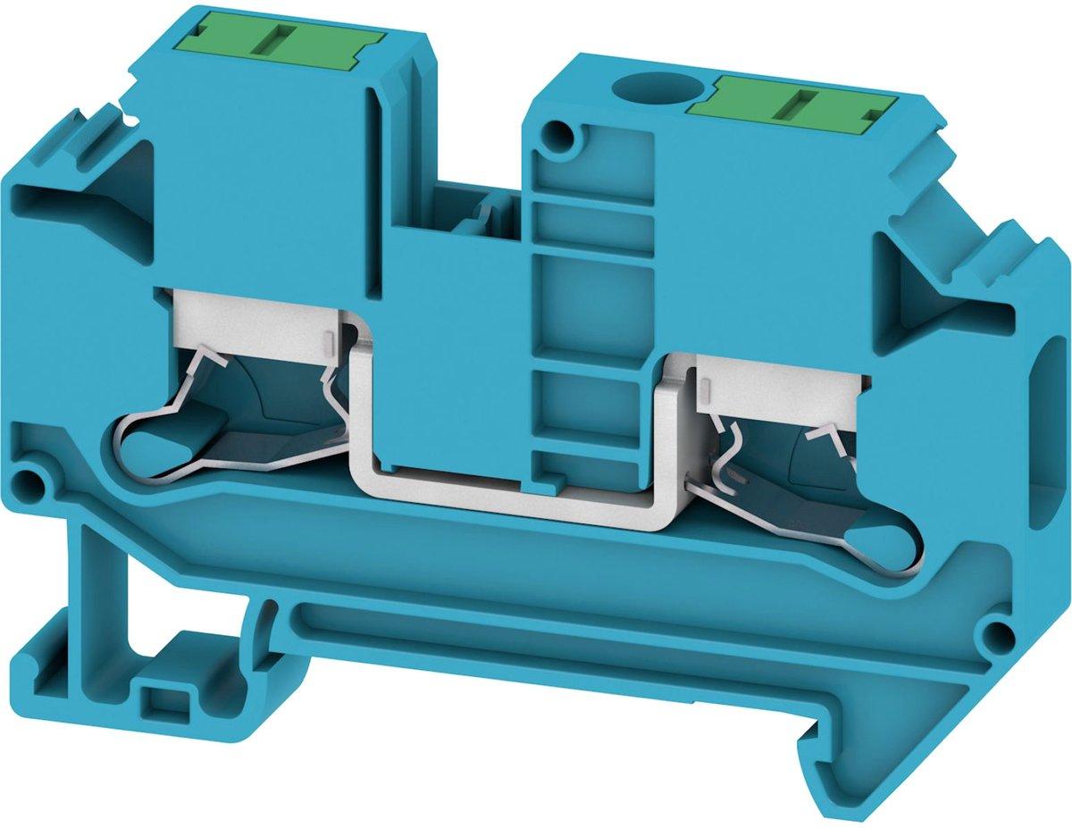 Durchgangs-Reihenklemme SNAP IN blau 6 mm² 41 A 1000 V Anzahl Anschlüsse: 2