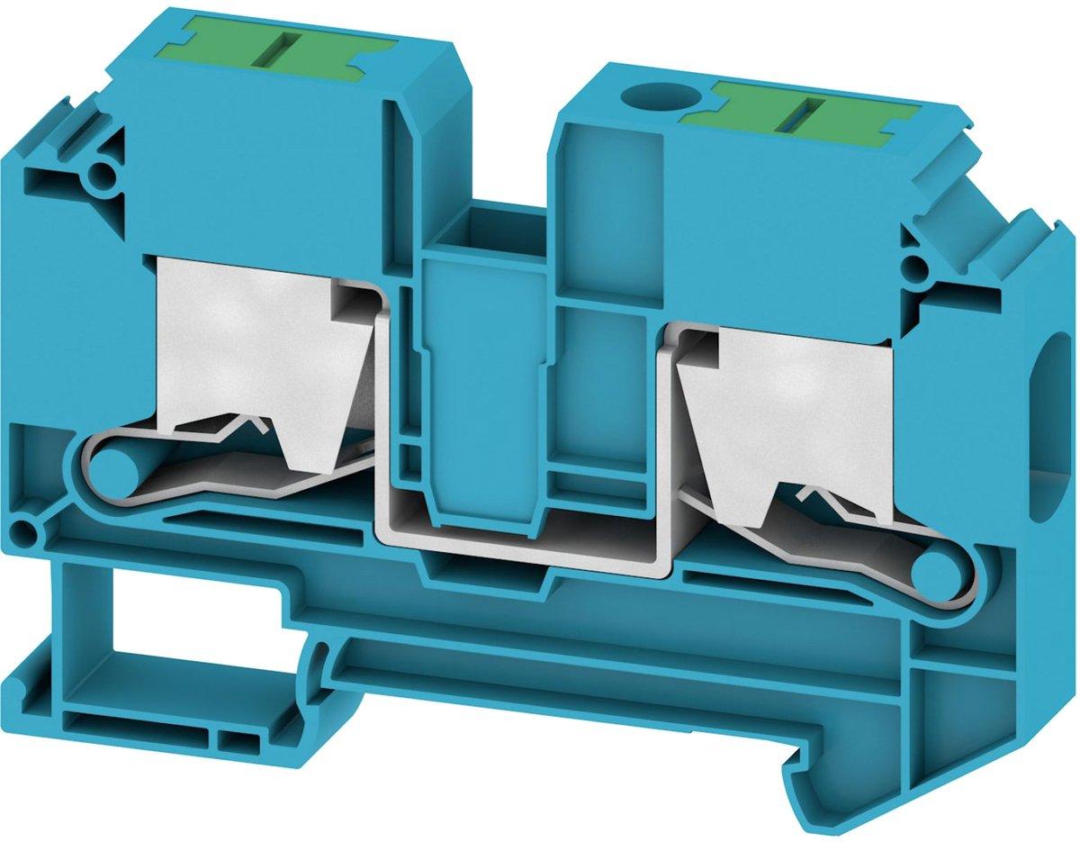 Durchgangs-Reihenklemme SNAP IN blau 10 mm² 57 A 1000 V Anzahl Anschlüsse: 2