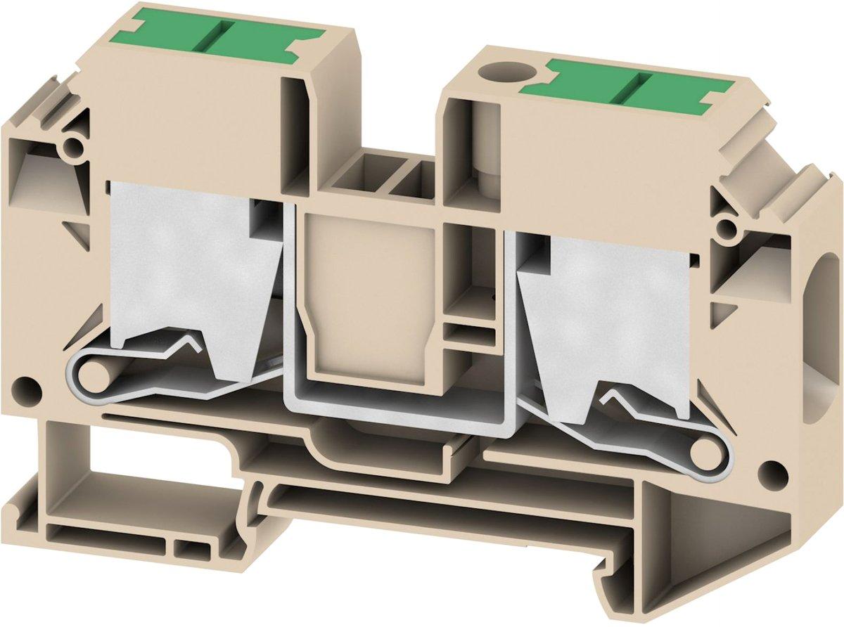 Durchgangs-Reihenklemme SNAP IN dunkelbeige 16mm² 76A 1000V Anzahl Anschlüsse: 2